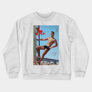 JR. Junior - Vintage Physique Muscle Male Model Magazine Cover Crewneck Sweatshirt